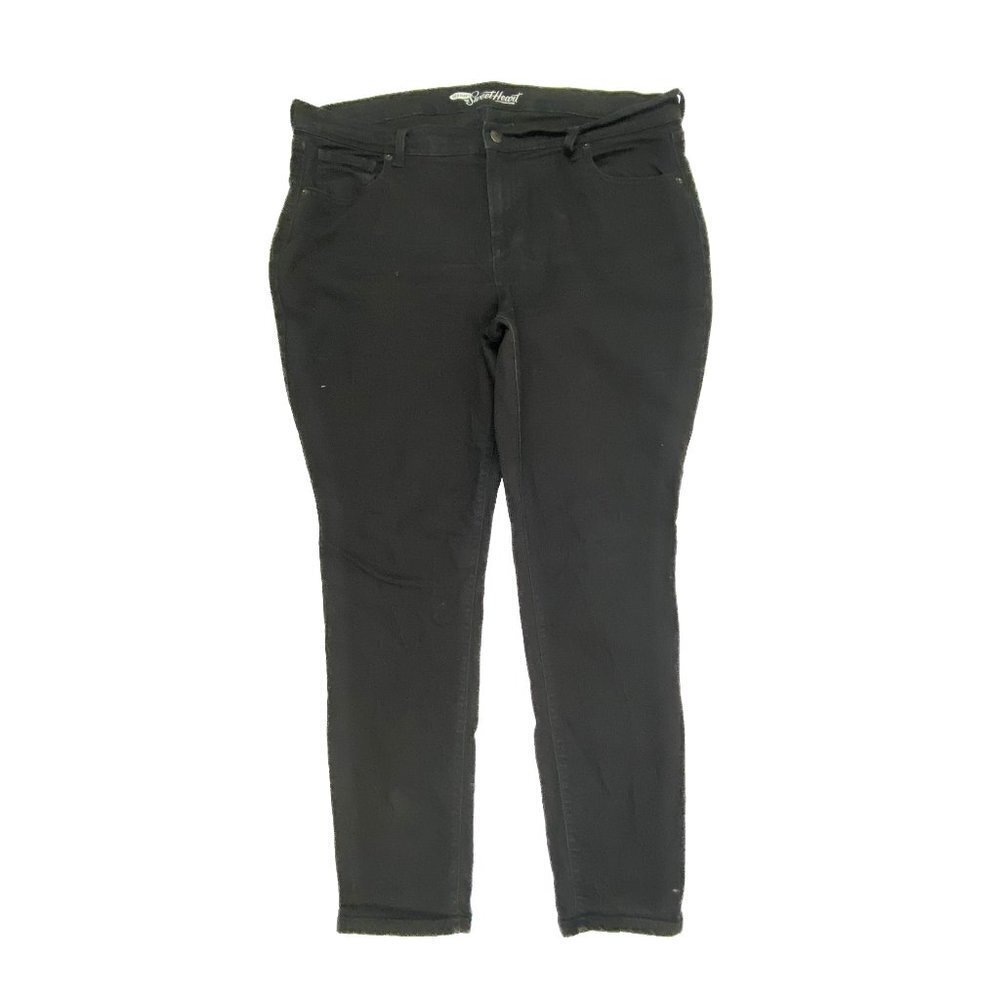 Old Navy Skinny Jeans Women 18 Black The Sweetheart Denim High Rise 7089